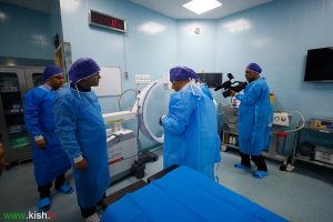 راه اندازی دستگاه تصویر برداری C-ARM اتاق عمل بیمارستان کیش