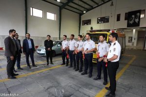 بازدید سرپرست شرکت عمران، آب و خدمات از ایستگاههای آتش نشانی کیش